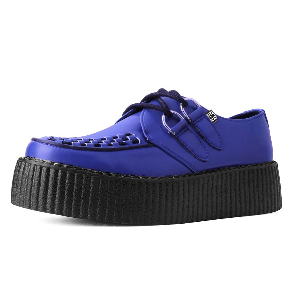 TUK Shoes Viva High Creeper Blue Vegan TUKskin™