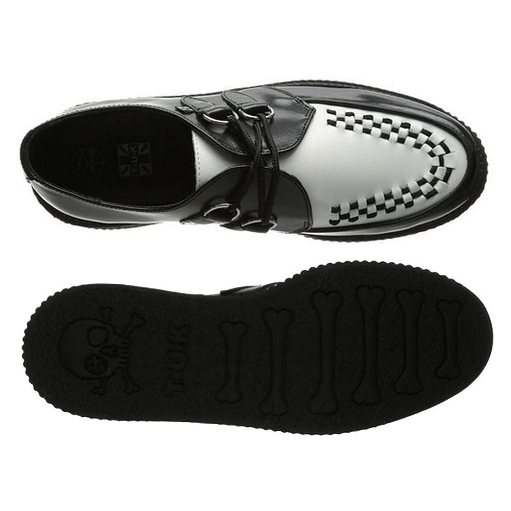 TUK Shoes Viva High Creeper Black & White Leather