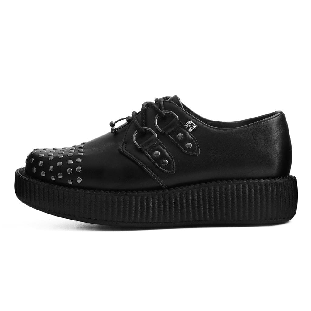 TUK Shoes Viva Lo Creeper Black Vegan Stud Cap