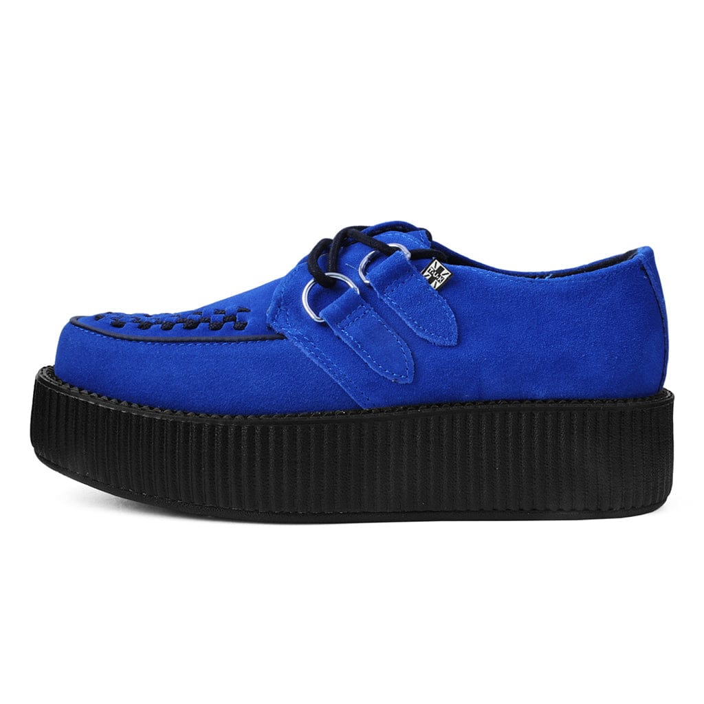 TUK Shoes Blue Suede Viva High Sole Creeper
