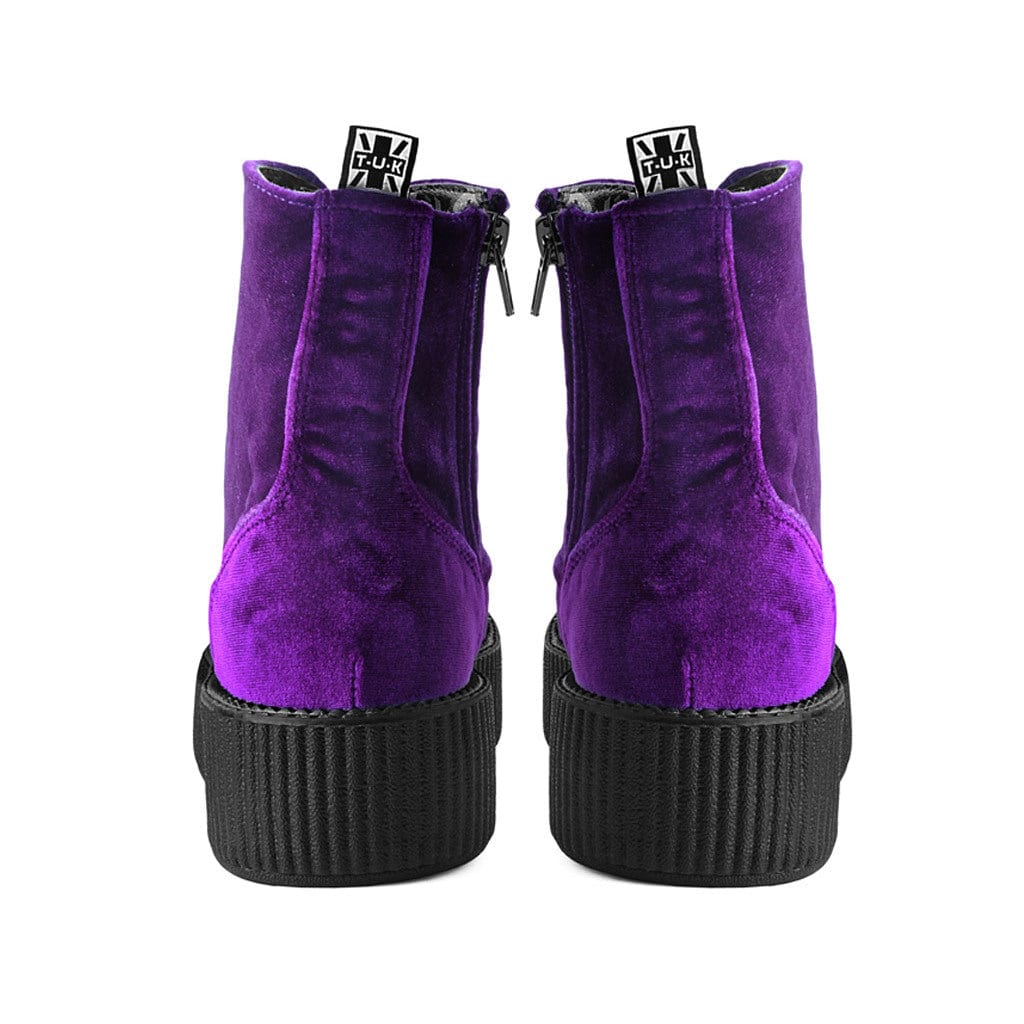 TUK Shoes Viva High Mondo Boot Purple Velvet