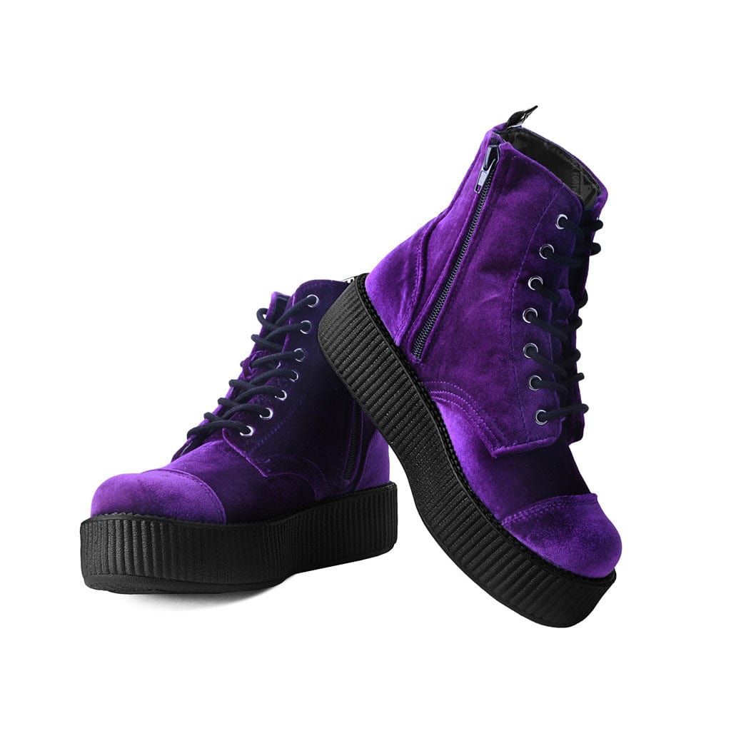 TUK Shoes Viva High Mondo Boot Purple Velvet