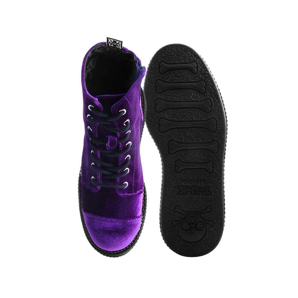 TUK Shoes Viva High Mondo Boot Purple Velvet