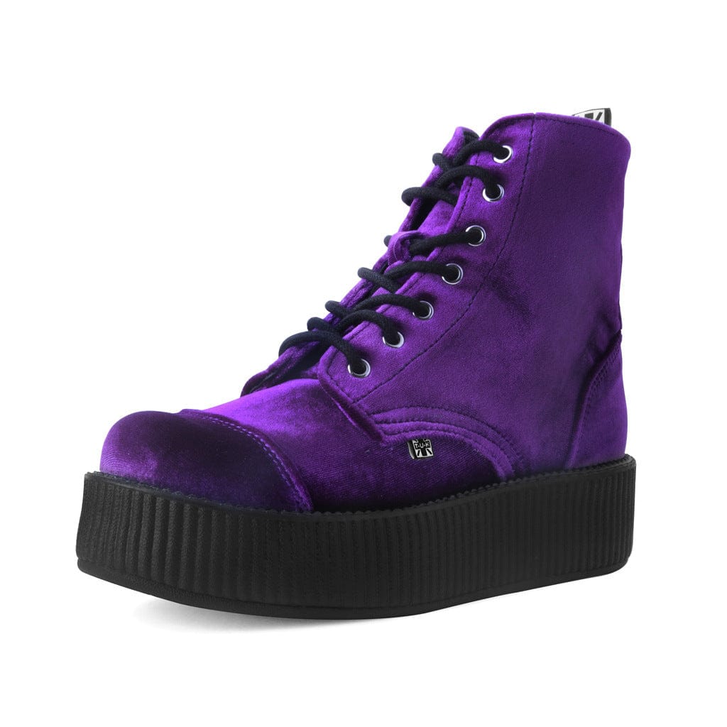 TUK Shoes Viva High Mondo Boot Purple Velvet