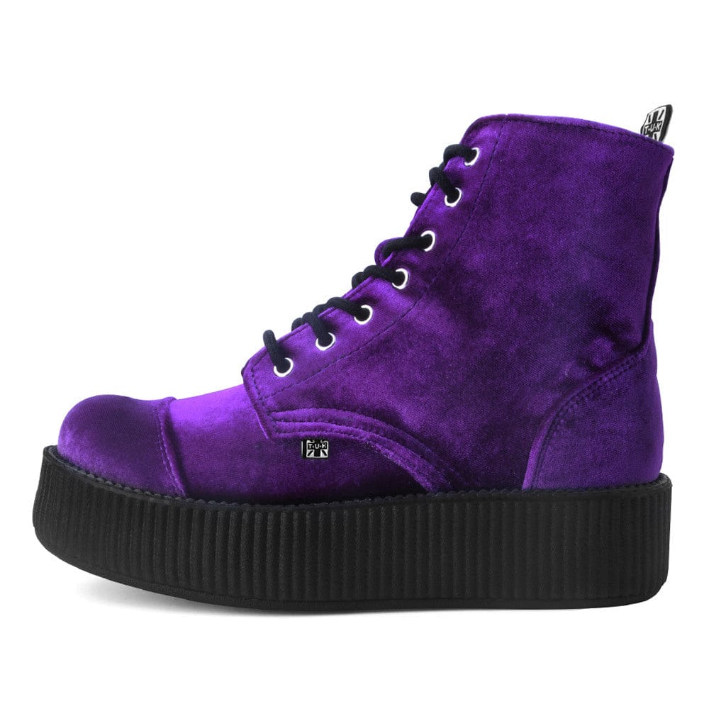 TUK Shoes Viva High Mondo Boot Purple Velvet