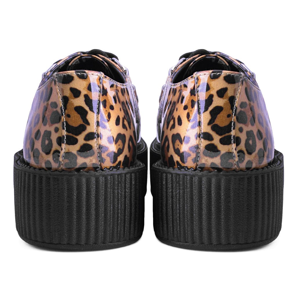 TUK Shoes Viva HI Mondo Creeper Patent Leopard