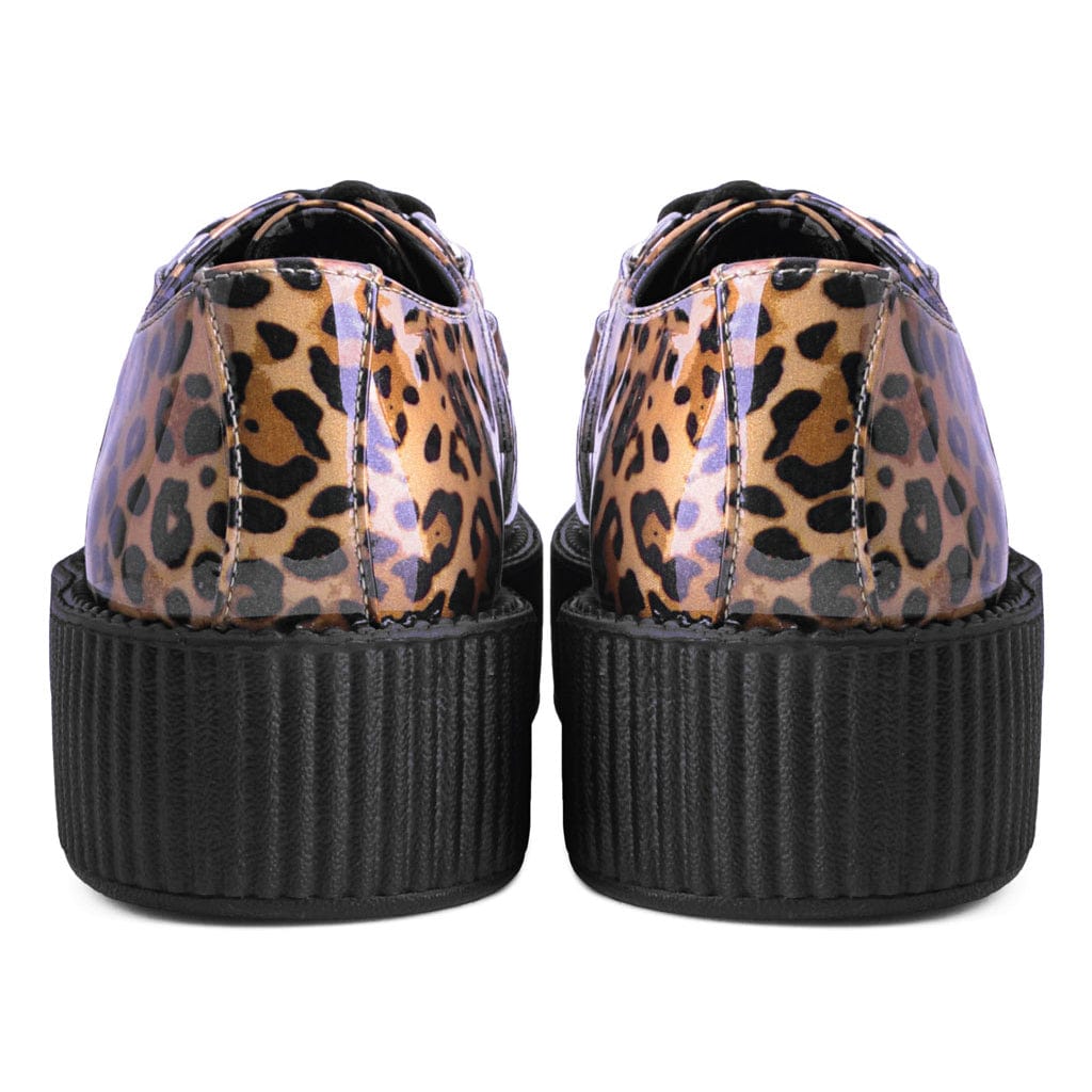 TUK Shoes Viva HI Mondo Creeper Patent Leopard