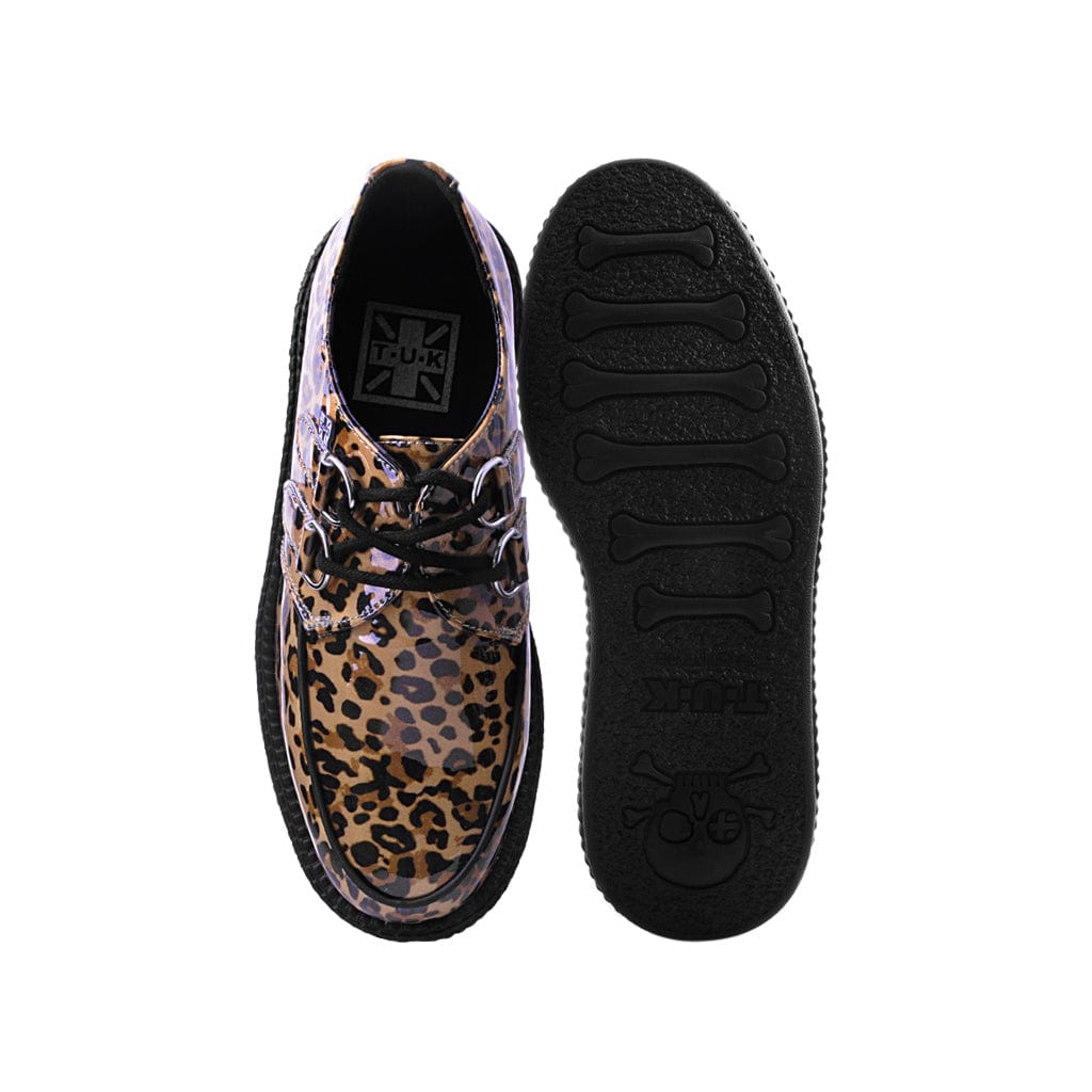 TUK Shoes Viva HI Mondo Creeper Patent Leopard