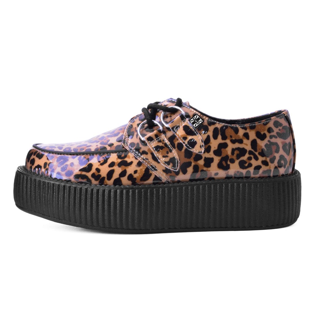 TUK Shoes Viva HI Mondo Creeper Patent Leopard