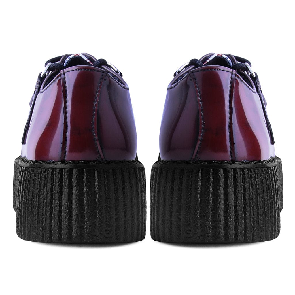 TUK Shoes Viva Hi Sole Creeper Burgundy / Tartan