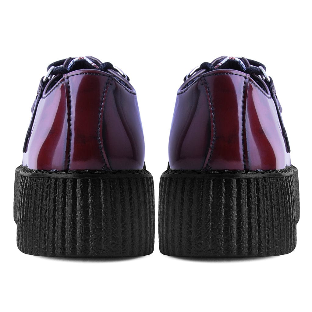 TUK Shoes Viva Hi Sole Creeper Burgundy / Tartan