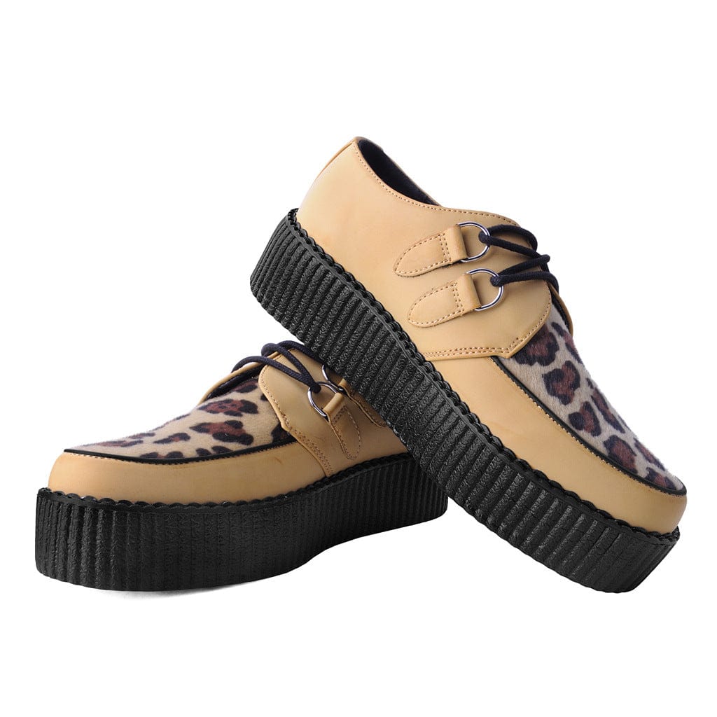 TUK Shoes Viva High Creeper Brush-Off Leopard Tan