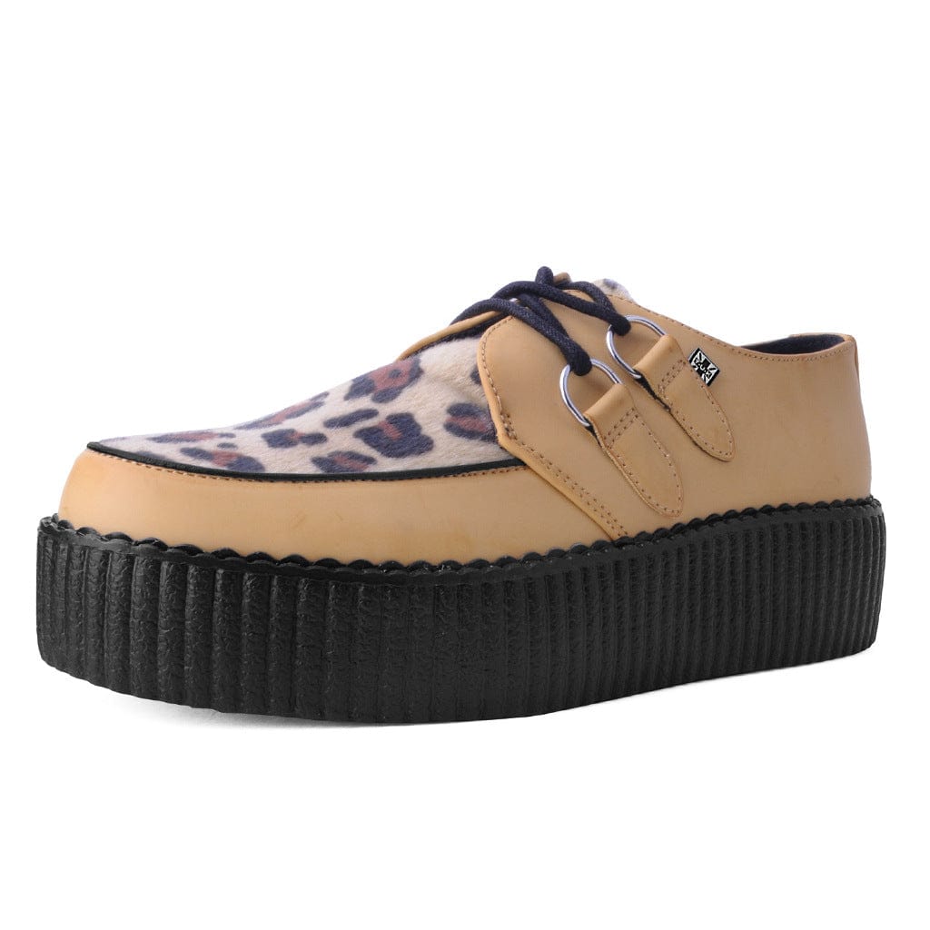 TUK Shoes Viva High Creeper Brush-Off Leopard Tan