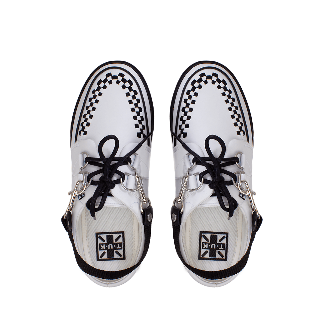 TUK Shoes Creeper Sneaker Mule White Leather