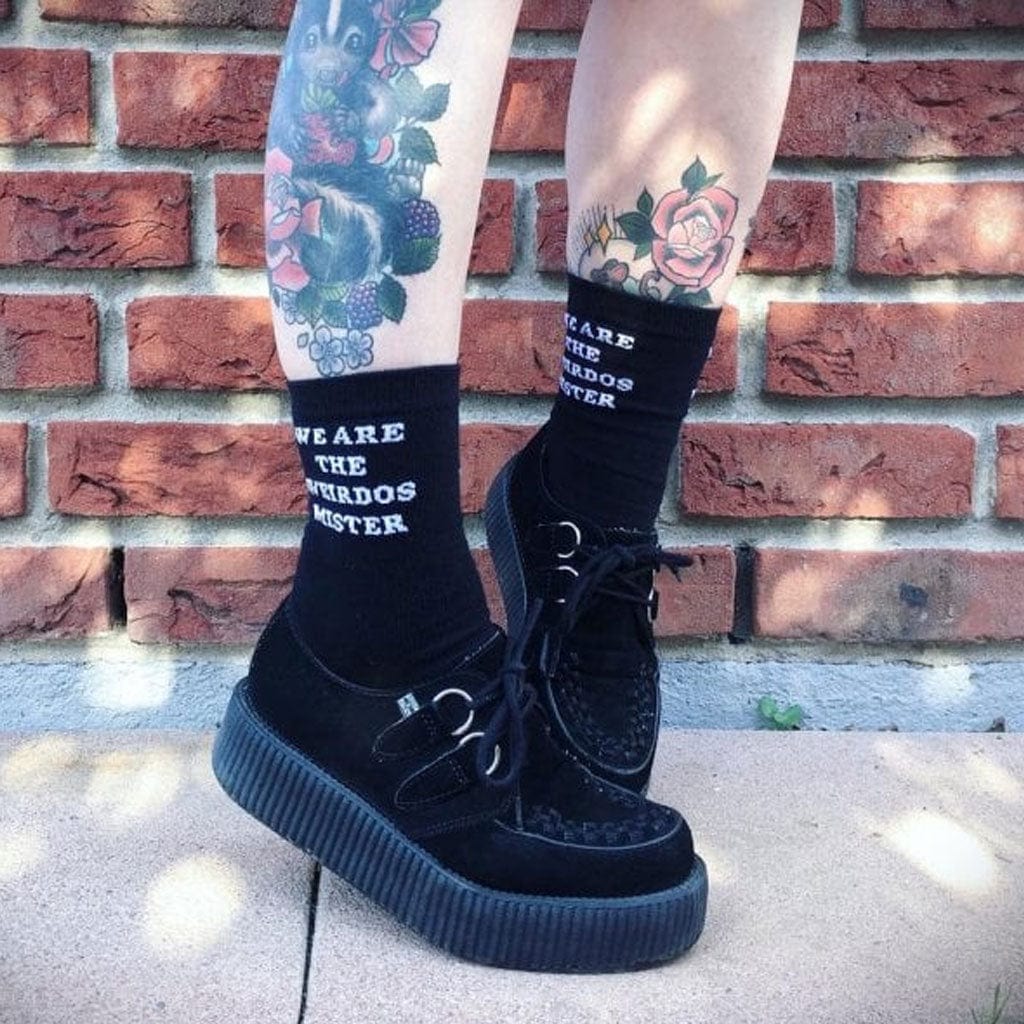 TUK Shoes Viva High Creeper Black Suede