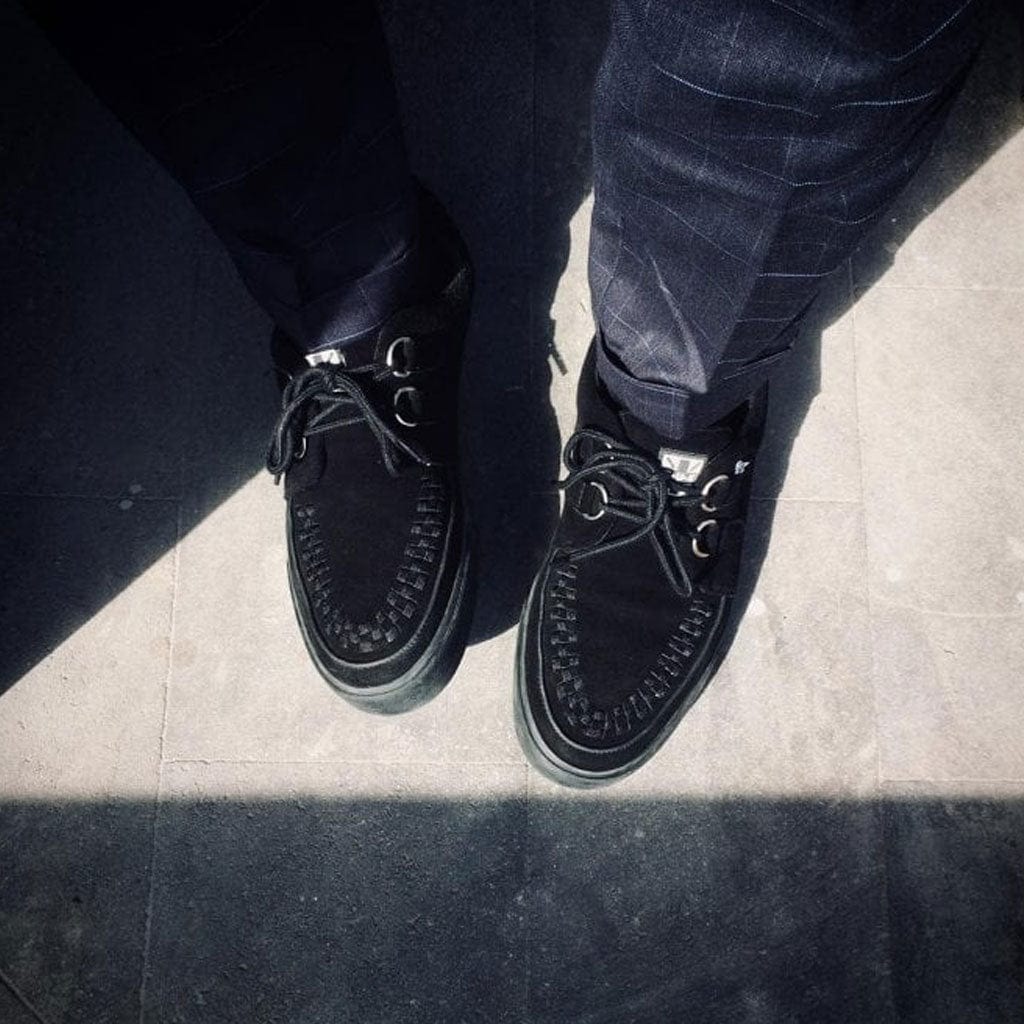 TUK Shoes Creeper Sneaker Black Vegan Suede