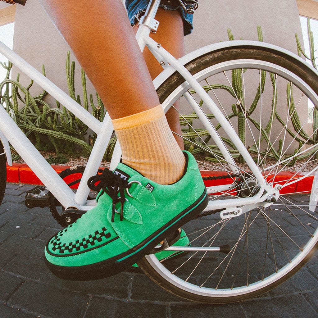 TUK Shoes Creeper Sneaker Green Suede