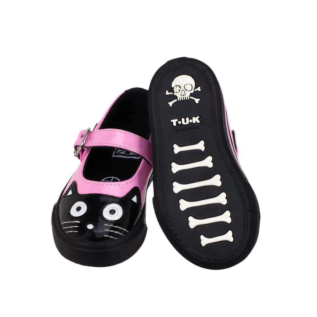 TUK Shoes Mary Jane Kitty Toddler Sneaker Black & Pink