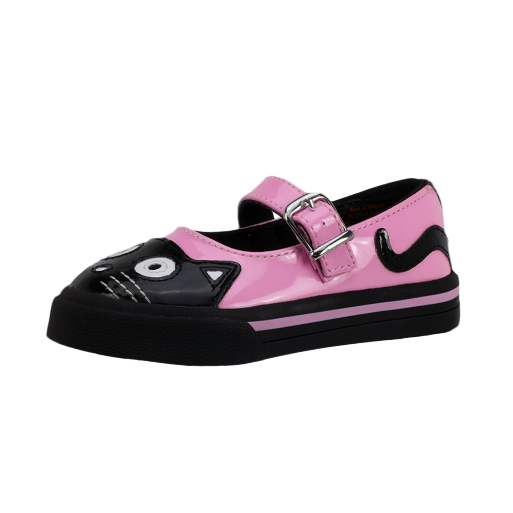 TUK Shoes Mary Jane Kitty Toddler Sneaker Black & Pink