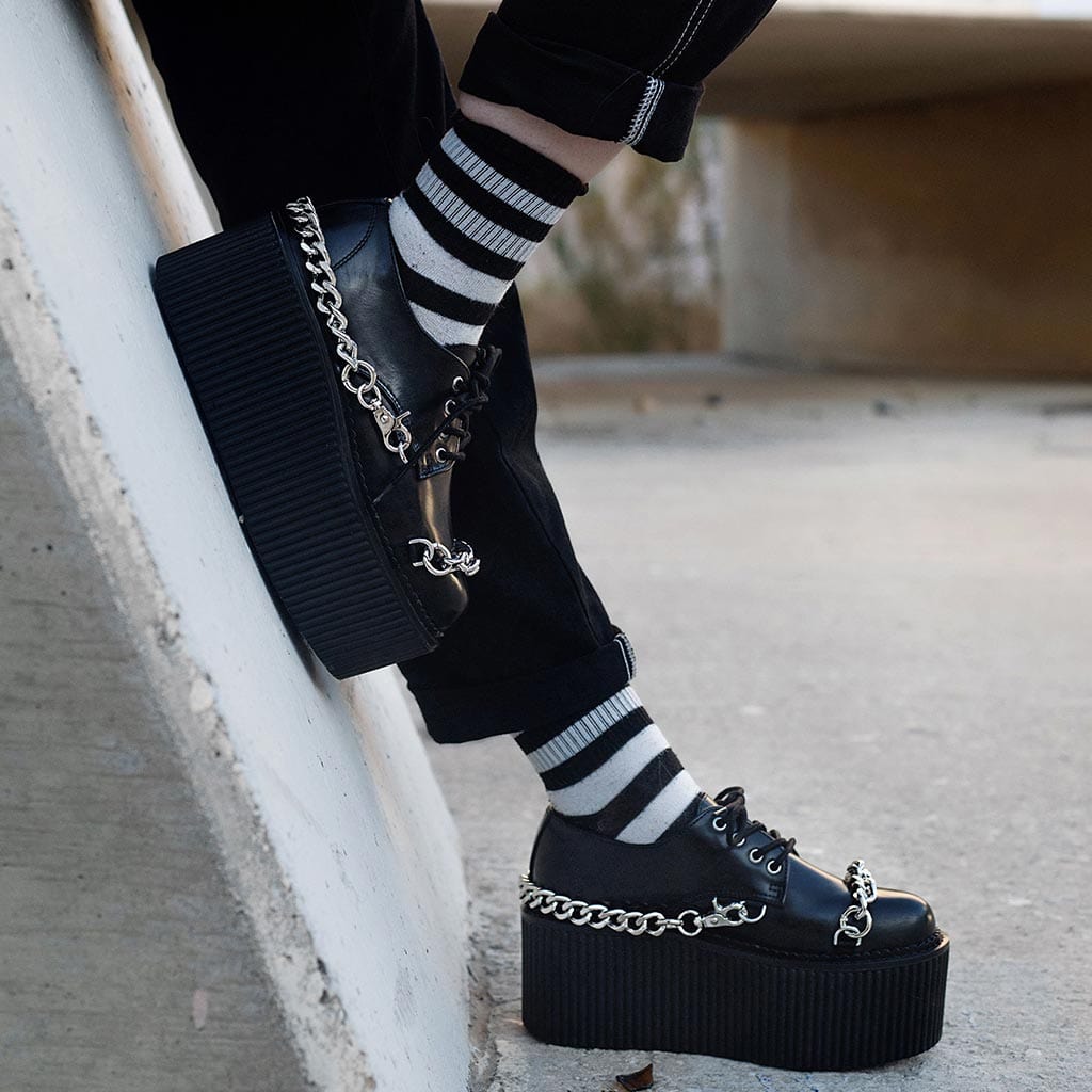 TUK Shoes StratoCreeper Chained Up Black Faux Leather