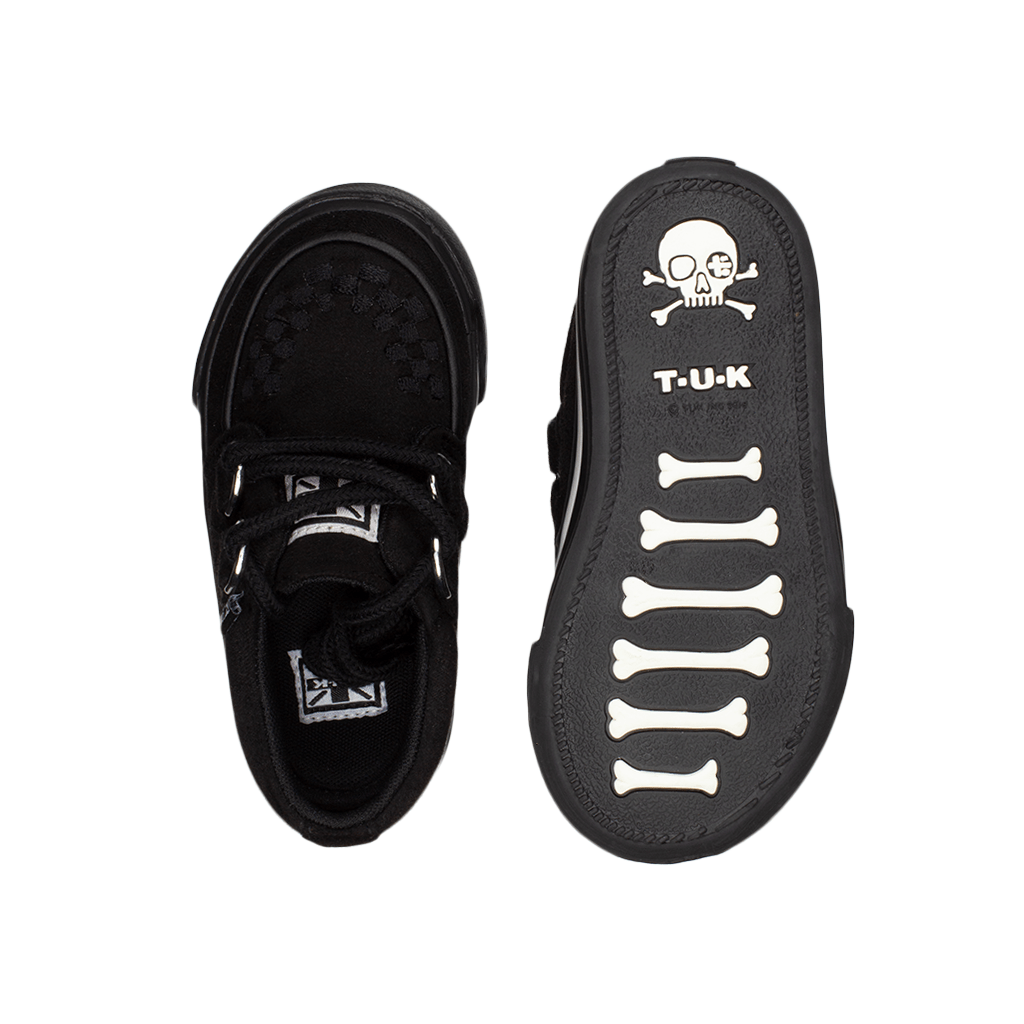 TUK Shoes Baby Creeper Sneaker Black Vegan Suede