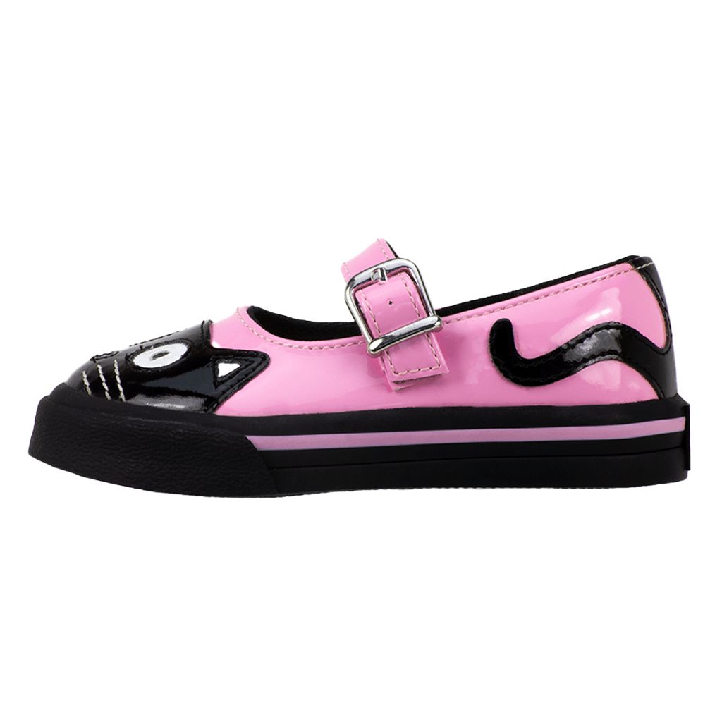 TUK Shoes Mary Jane Kitty Toddler Sneaker Black & Pink