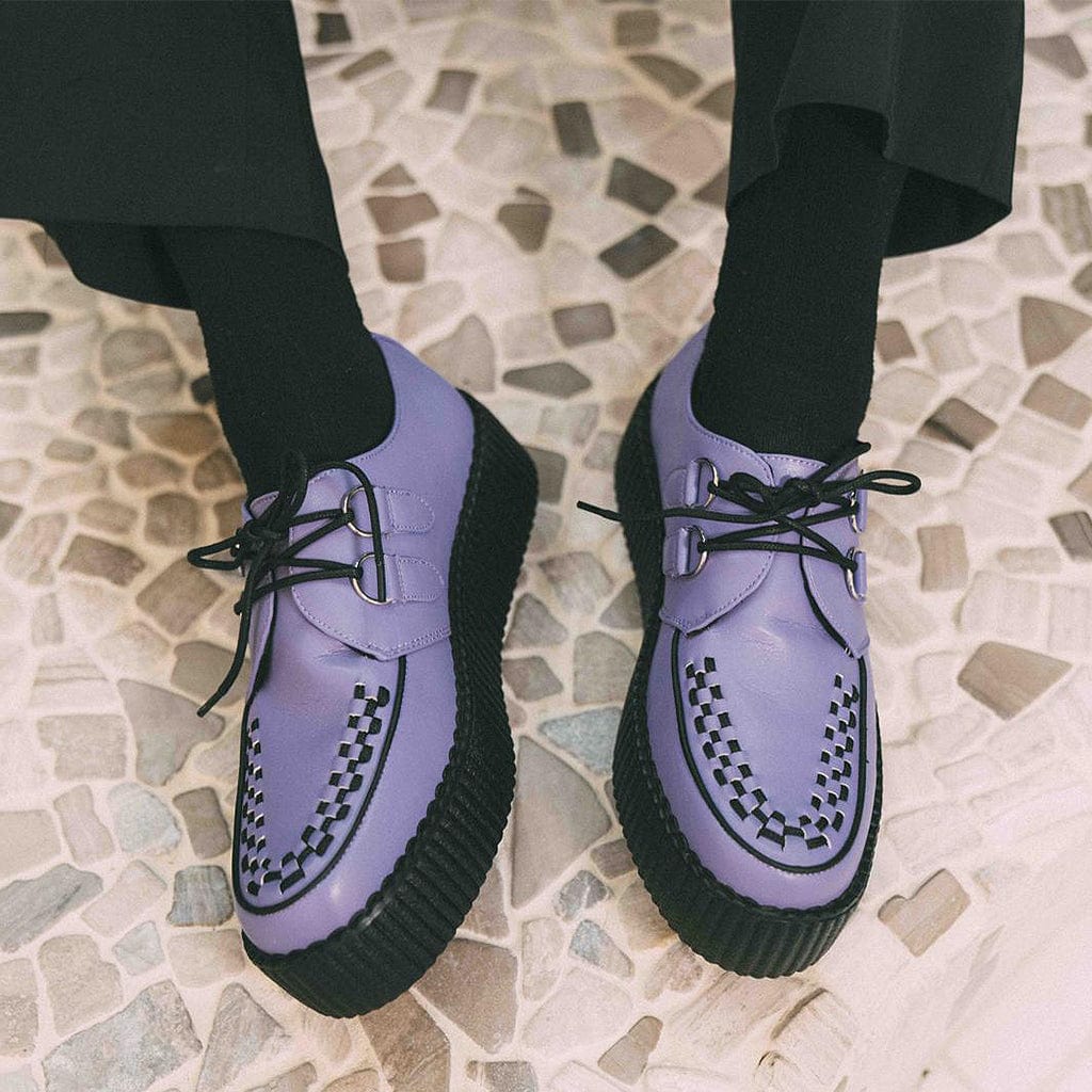 TUK Shoes Viva High Creeper Violet Vegan TUKskin™