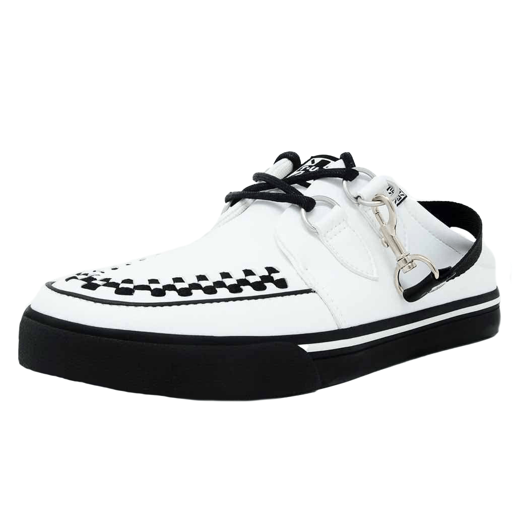 TUK Shoes Creeper Sneaker Mule White Leather